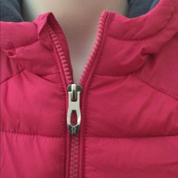 Spider girls hot pink puffer light weight hooded coat